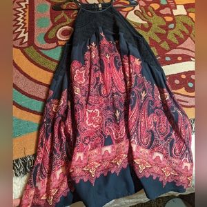 Free people paisley/psychedelic crotchet lace top dress/tunic